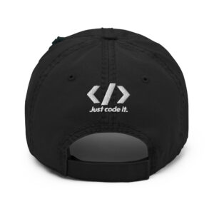Distressed JavaScript Programmer Hat Distressed JavaScript Programmer Hat