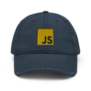 Distressed JavaScript Programmer Hat Distressed JavaScript Programmer Hat
