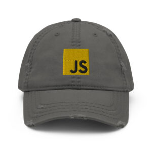 Distressed JavaScript Programmer Hat Distressed JavaScript Programmer Hat