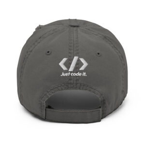 Distressed JavaScript Programmer Hat Distressed JavaScript Programmer Hat