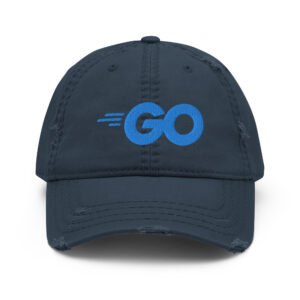 Distressed Go Programmer Hat Distressed Go Programmer Hat