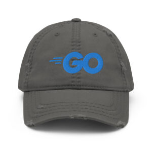 Distressed Go Programmer Hat Distressed Go Programmer Hat
