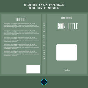 6x9in Book Cover Mockup Bundle (8 PSDs) – High-Resolution RGB Templates for Authors