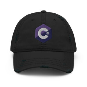 Distressed C Sharp Programmer Hat