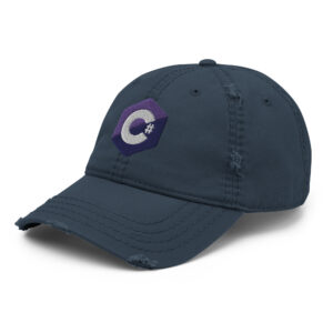 Distressed C Sharp Programmer Hat Distressed C Sharp Programmer Hat