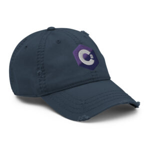 Distressed C Sharp Programmer Hat Distressed C Sharp Programmer Hat