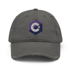 Distressed C Sharp Programmer Hat Distressed C Sharp Programmer Hat