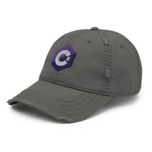 Distressed C Sharp Programmer Hat Distressed C Sharp Programmer Hat