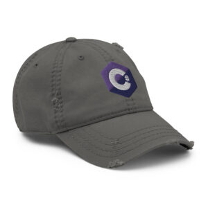 Distressed C Sharp Programmer Hat Distressed C Sharp Programmer Hat