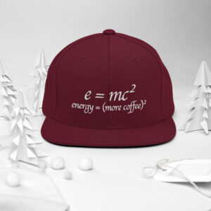 More Coffee Relativity Theory Snapback Hat More Coffee Relativity Theory Snapback Hat