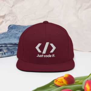 Just Code It Developer Snapback Hat