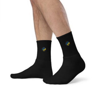 Python Programmer Embroidered Socks Python Programmer Embroidered Socks