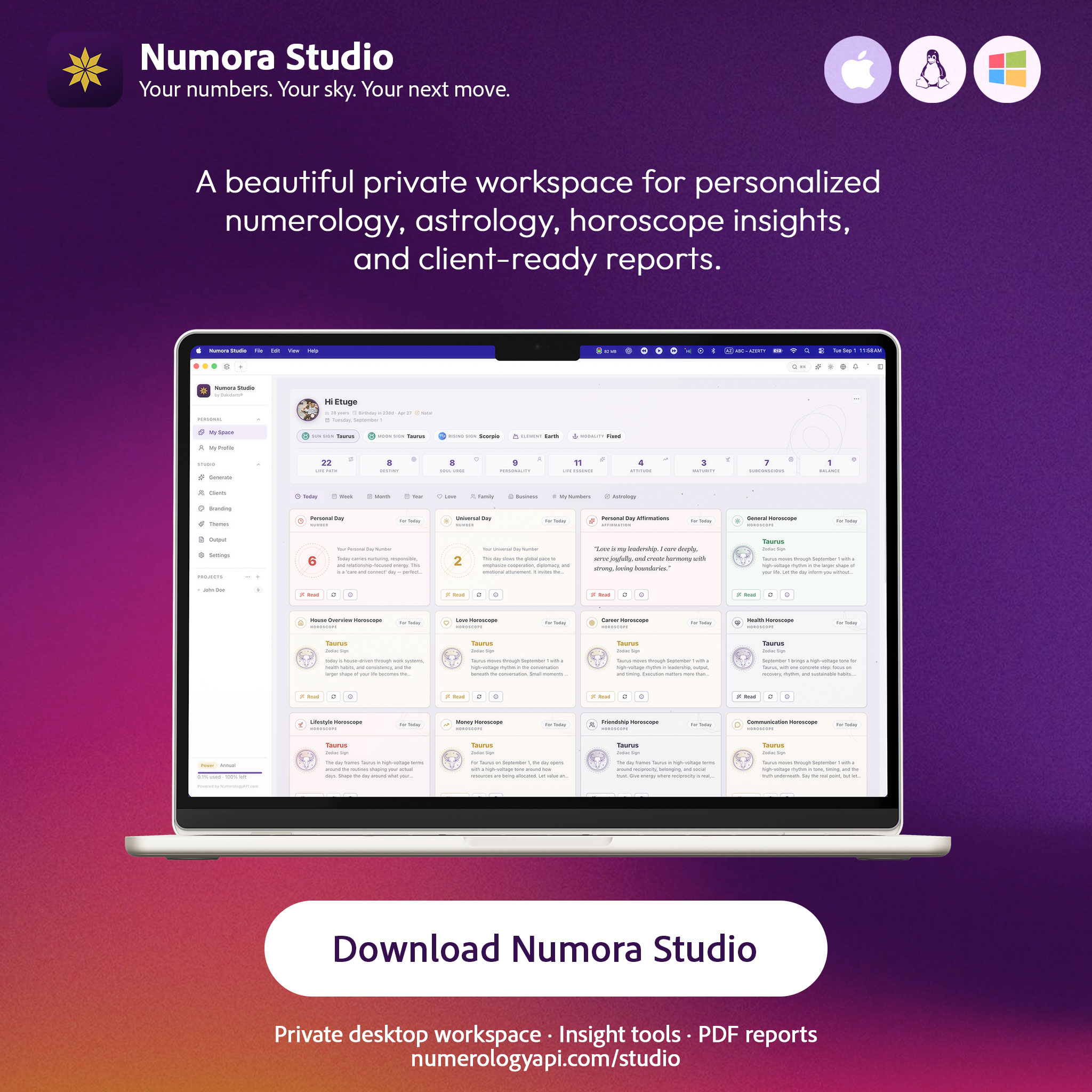 Numora Studio Desktop App